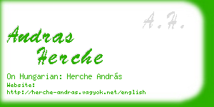 andras herche business card